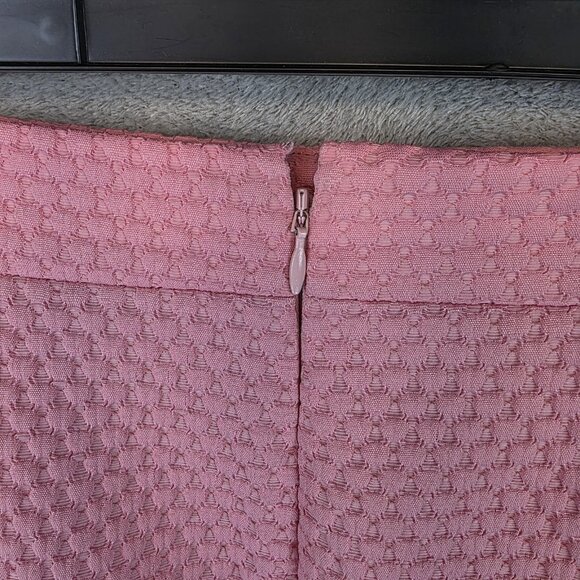 J.Crew Skirt Womens 0 Pink Textured Knit Stretch Pencil Lined Back Zip K5588 - Picture 5 of 10